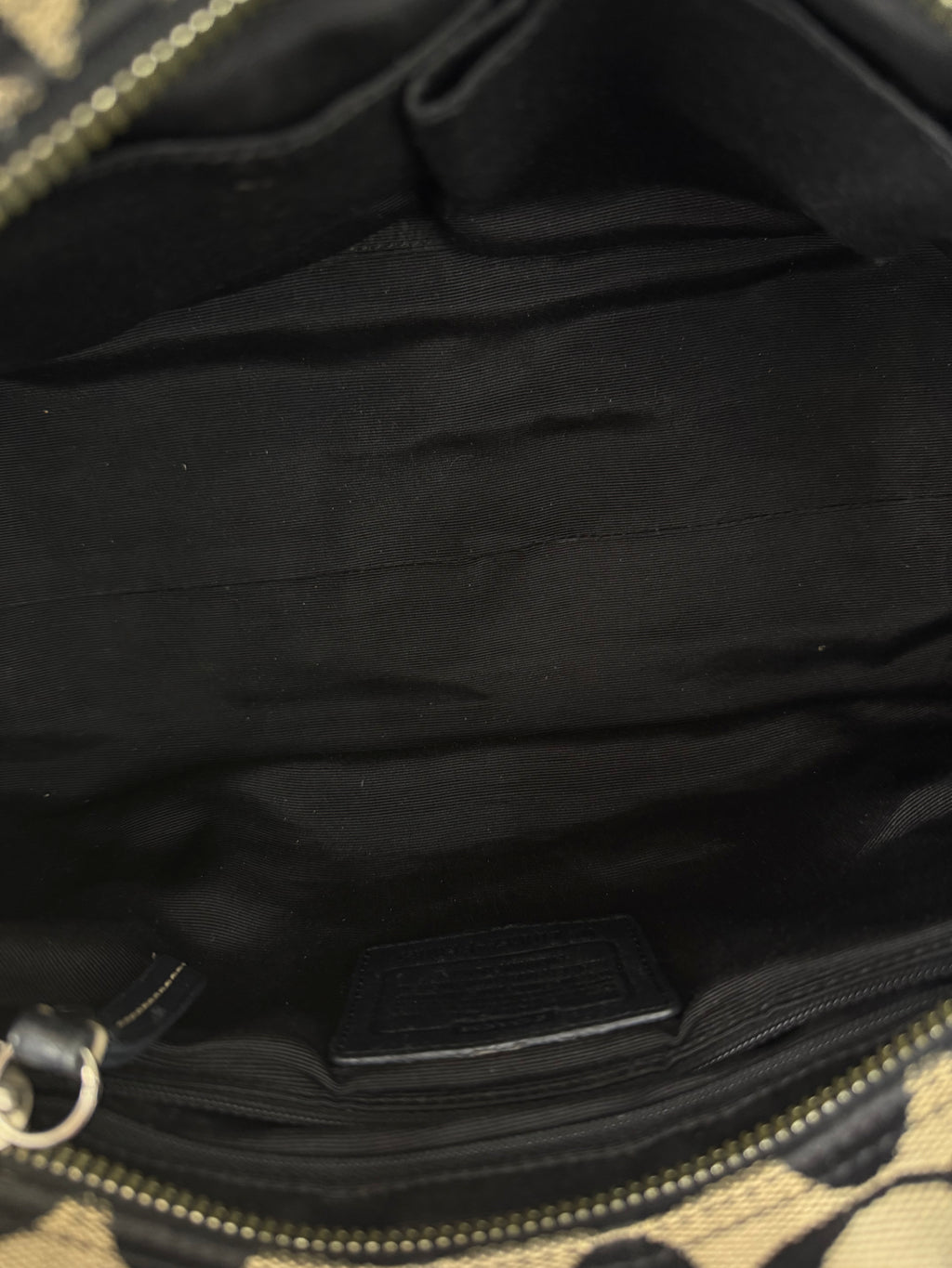 Vintage Coach Hampton Signature Tote Bag Grey and Black Coach Canvas HandBag 00s Y2K