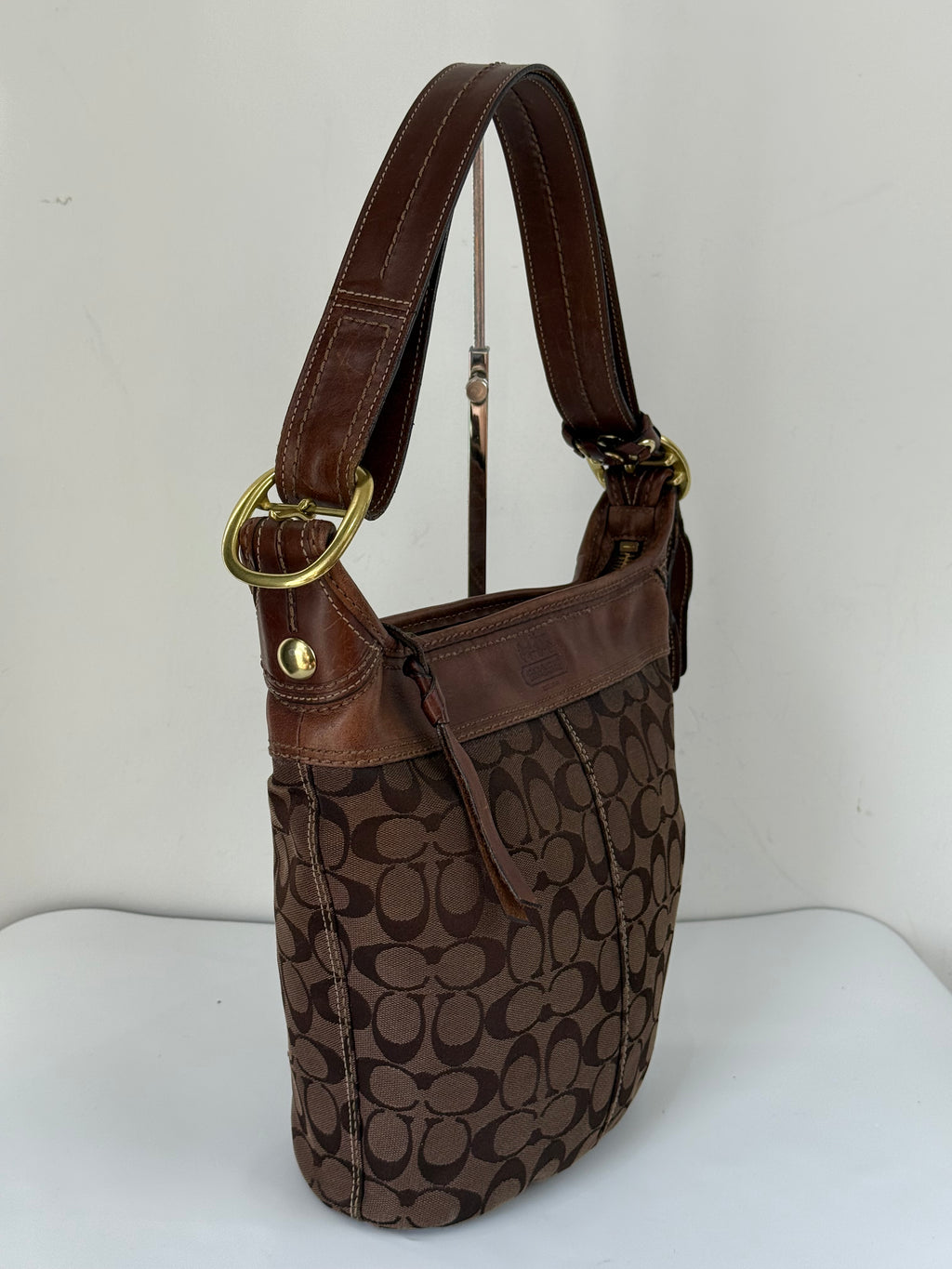 Vintage Coach Bleecker Brown Bucket Bag Coach Signature Y2K Shoulder Bag