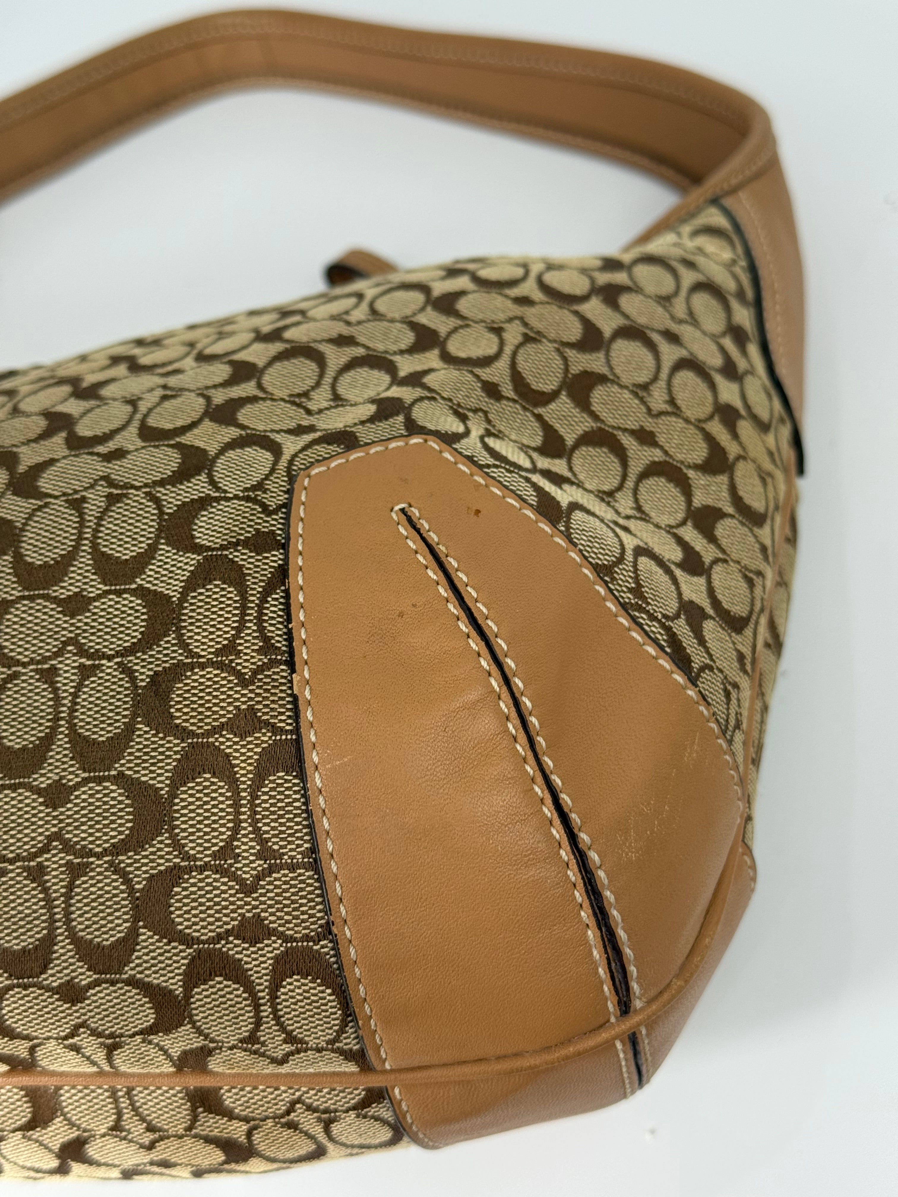 Vintage Coach Ergo Brown/Tan Bag Coach Signature Y2K HandBag