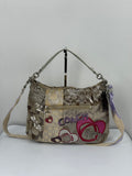 Vintage Coach Poppy Sequin 2-way Shoulder Bag Coach Signature Patchwork Heart Design Handbag 00s Y2K