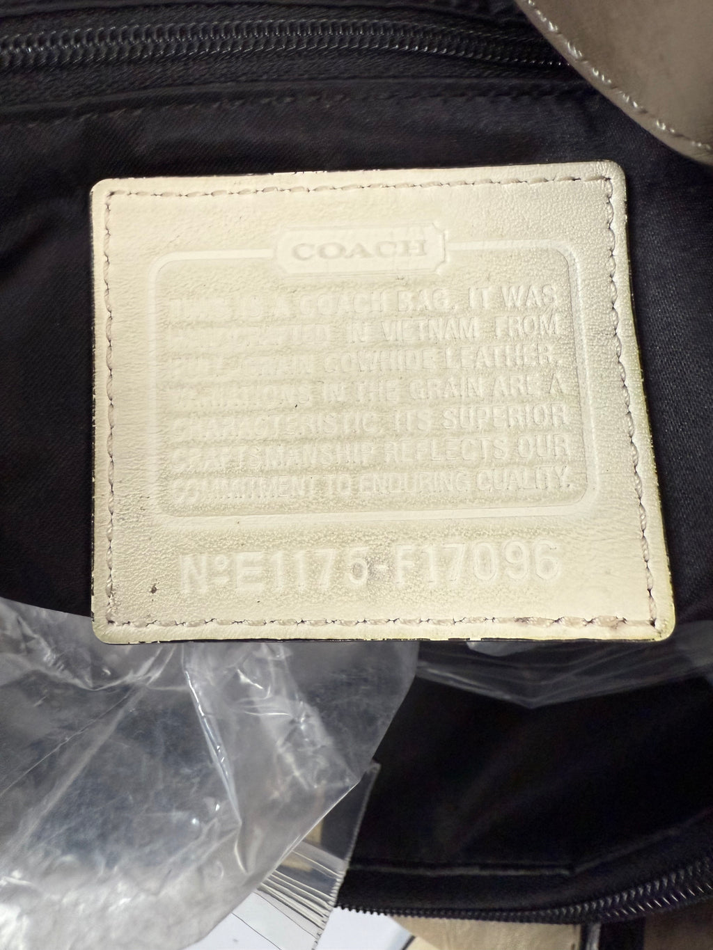 Vintage Coach Ashley Leather Bag Grey and Cream Leather Coach Shoulder Bag 00s Y2K