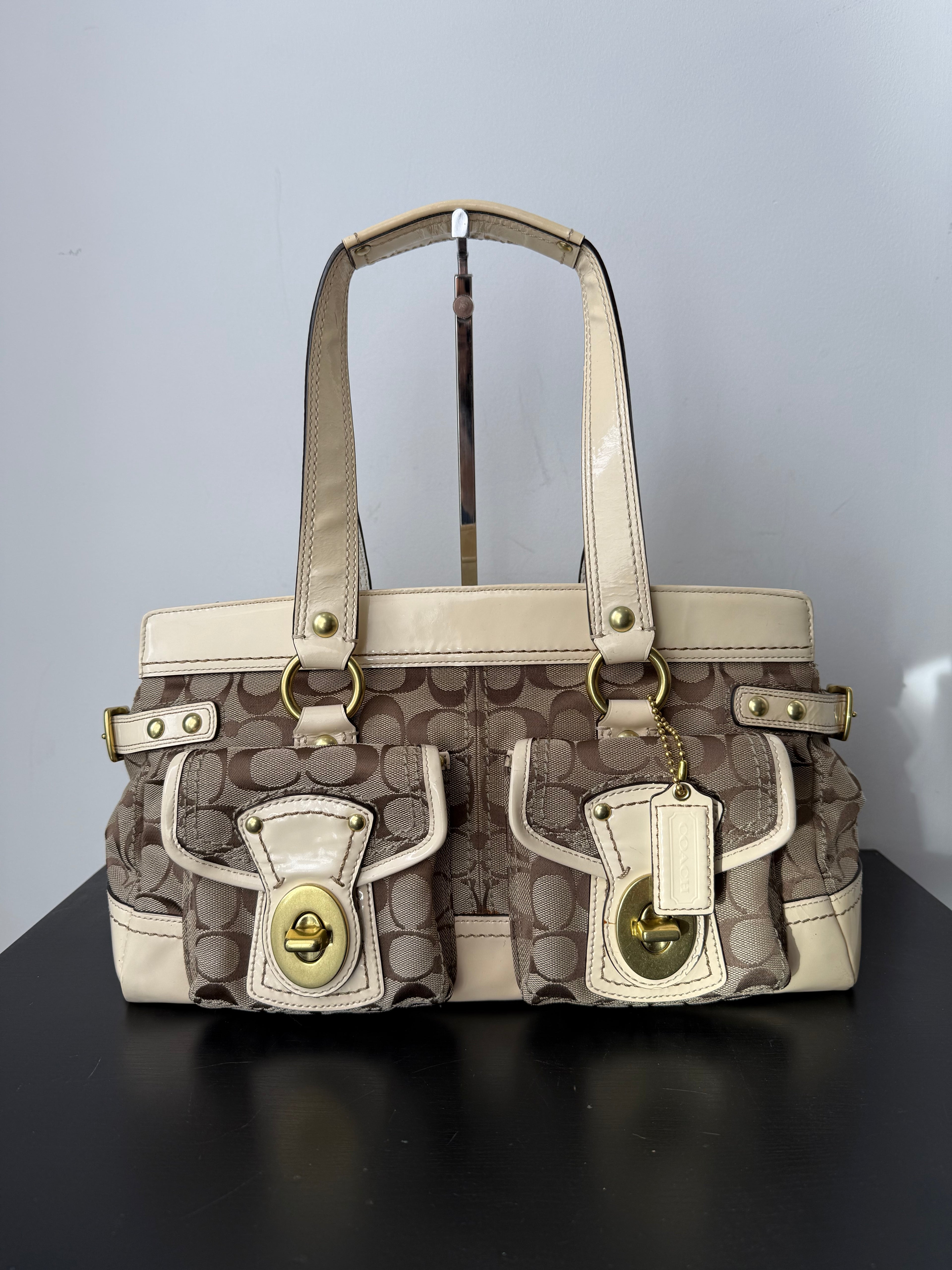 Rare Coach 65th Anniversary Legacy Bag Limited Edition Satchel Bag Enamel Leather Bag 00s Y2K HandBag