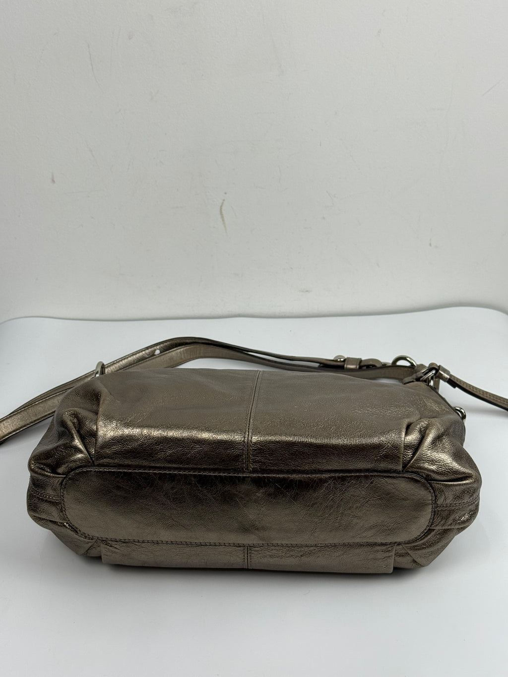 Vintage Coach Mia Metallic Bag Leather Convertible Shoulder Bag 00s Y2K