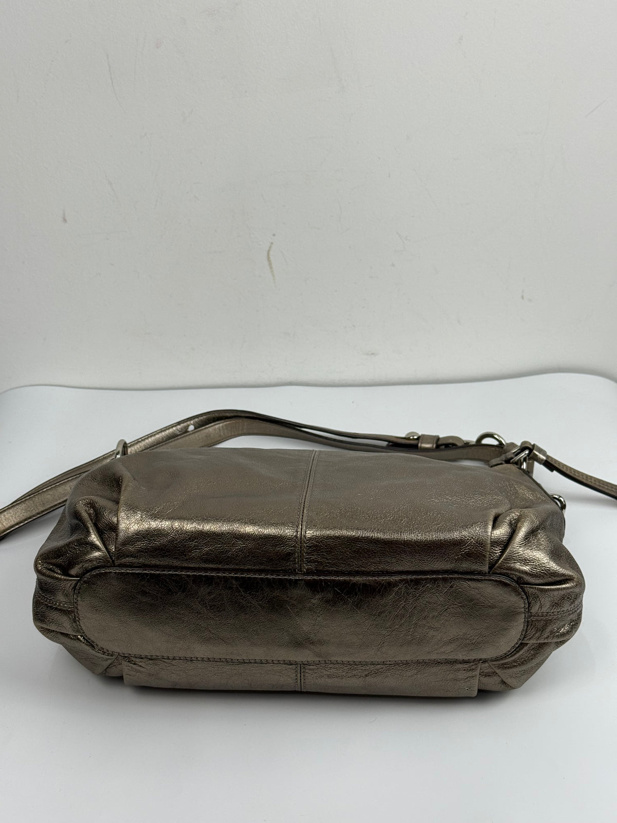 Vintage Coach Mia Metallic Bag Leather Convertible Shoulder Bag 00s Y2K