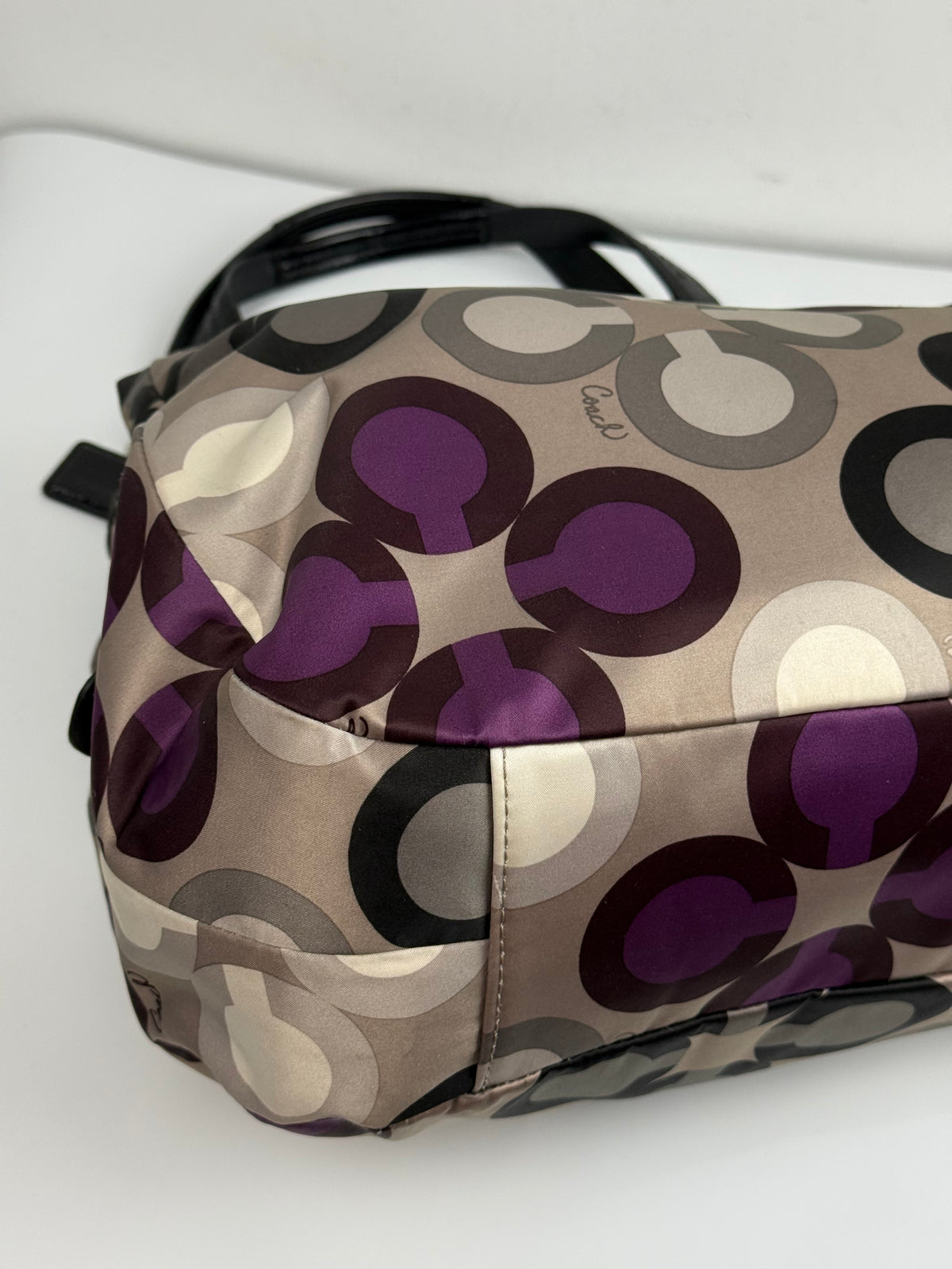 Vintage Coach Soho Lynn Shoulder Bag Optic Print Signature Hobo Bag 00s Y2K