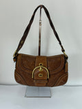 Vintage Coach Brown Soho Shoulder Bag Coach Calf Leather Handbag 00s Y2K
