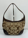 Vintage Coach Ergo Pleated Hobo Bag Coach Signature Bag With Brown Leather 00s Y2K
