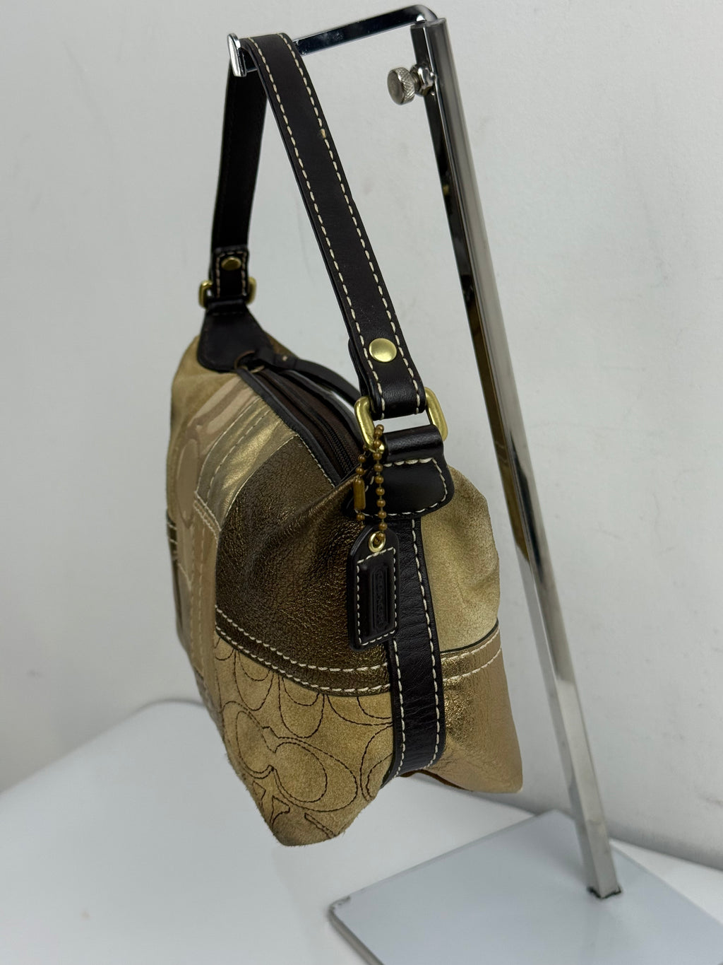 Vintage Coach Patchwork HandBag Multi Colour Patchwork Mini Handbag 00s Y2K