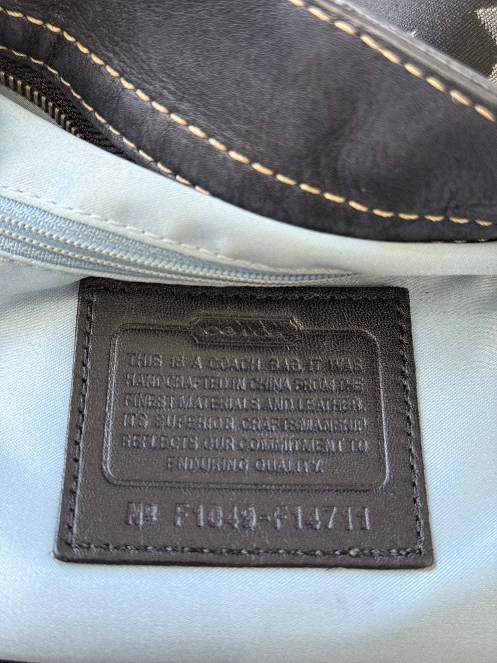 Vintage Coach Zoe Optic 2 Way Bag Black Signature Canvas Handbag 00s Y2K