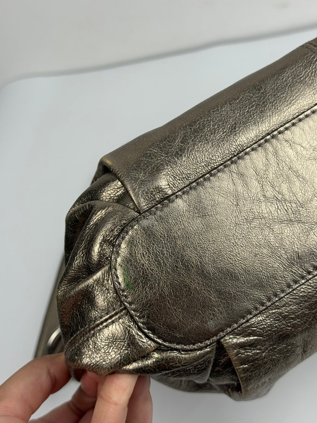 Vintage Coach Mia Metallic Bag Leather Convertible Shoulder Bag 00s Y2K