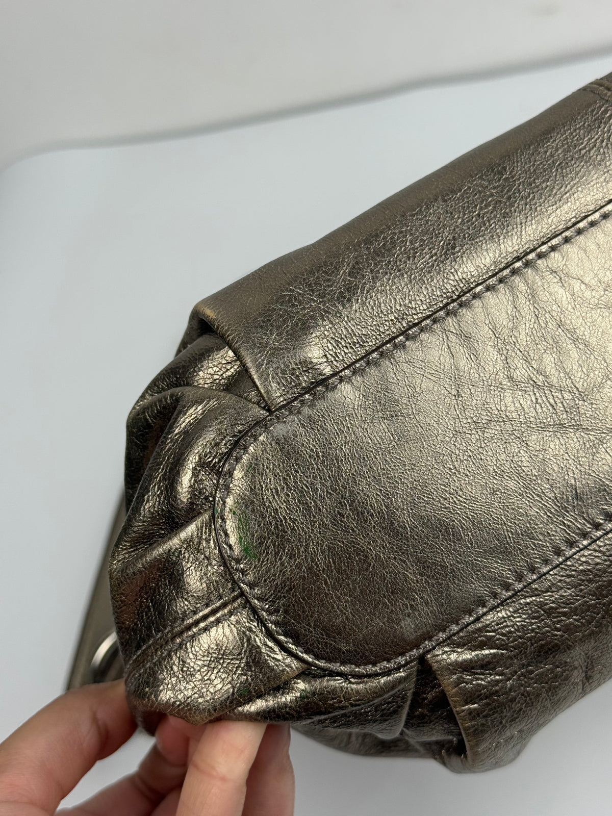 Vintage Coach Mia Metallic Bag Leather Convertible Shoulder Bag 00s Y2K