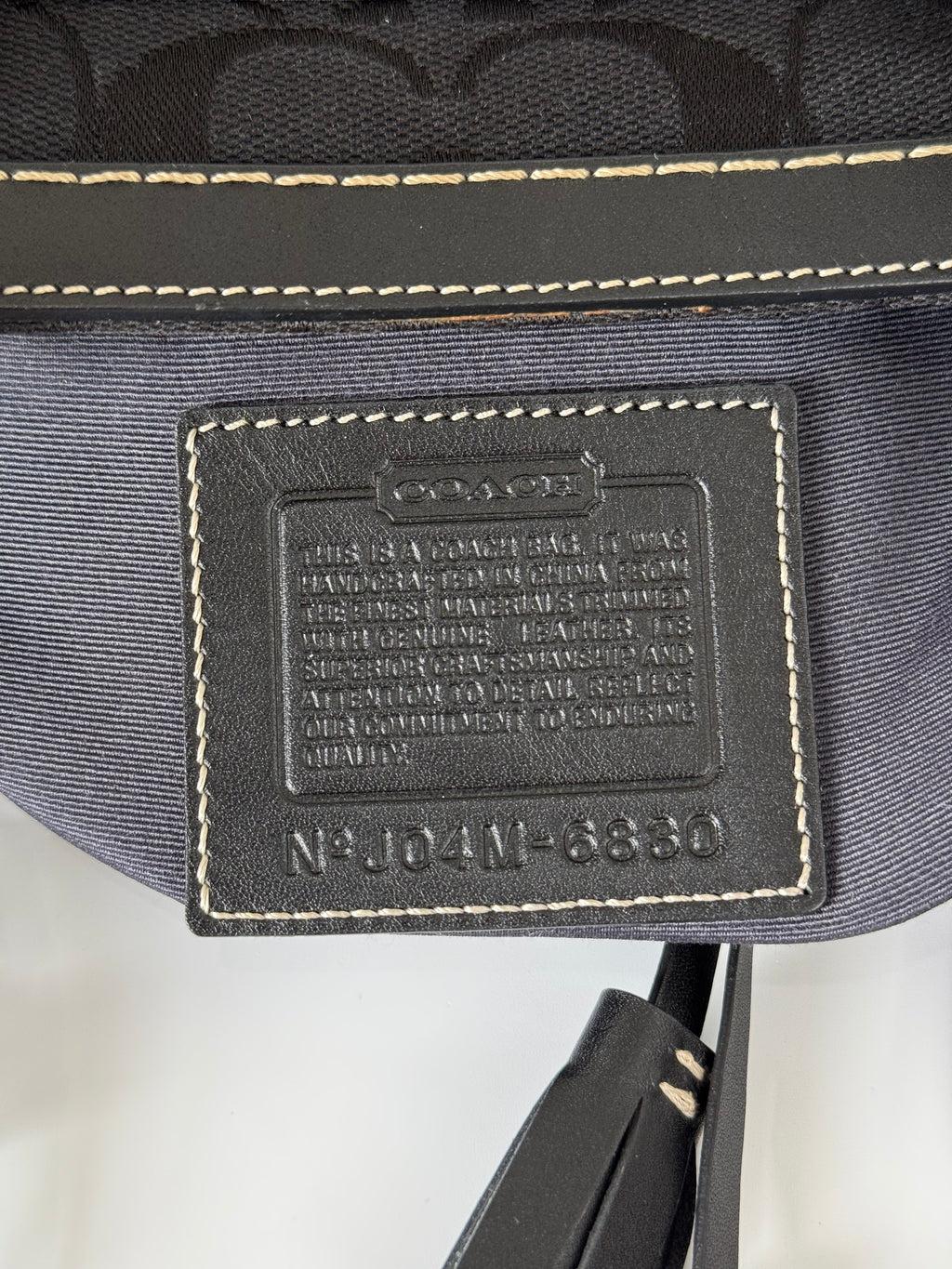 Vintage Coach Hampton Black Tote Bag Coach Signature Y2K HandBag
