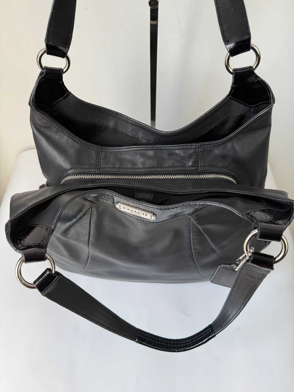 Vintage Coach Soho Hobo Bag Coach Black Leather Shoulder Bag 00s Y2K