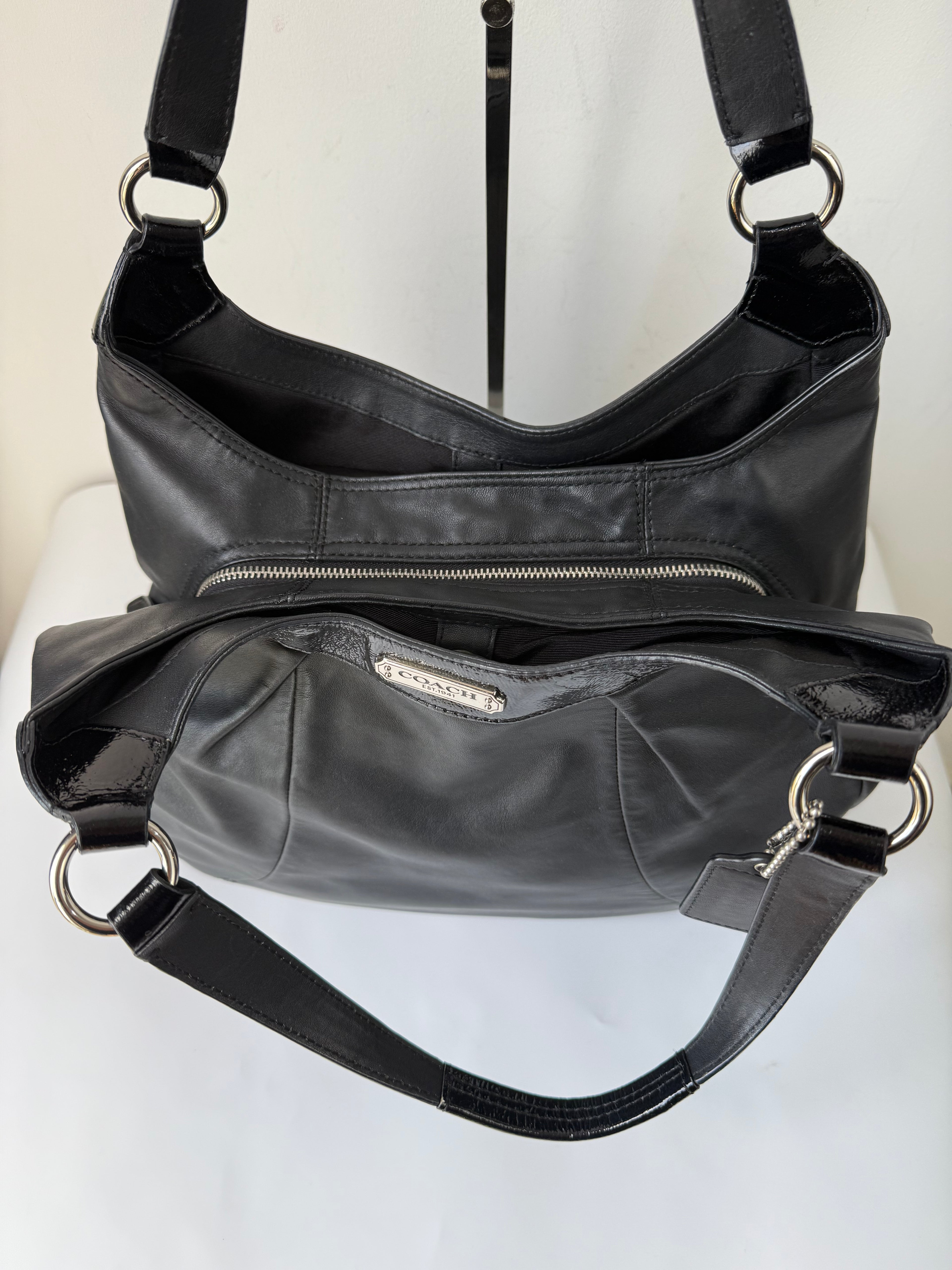 Vintage Coach Soho Hobo Bag Coach Black Leather Shoulder Bag 00s Y2K