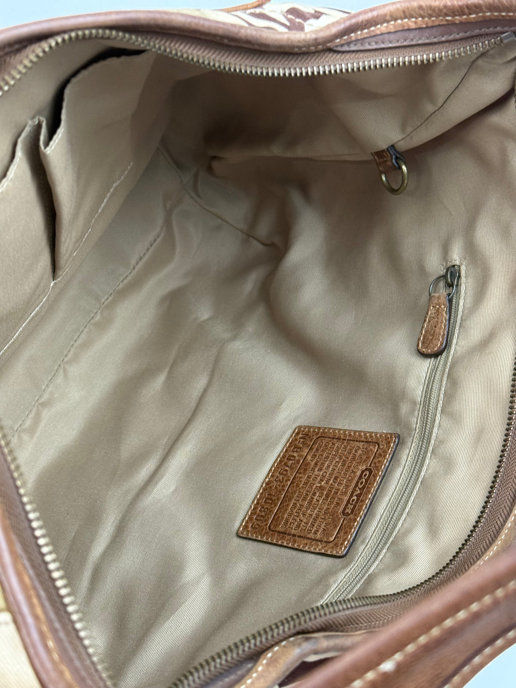 Vintage Coach Ergo Patchwork Tote Bag Bag Brown Signature Canvas Handbag 00s Y2K