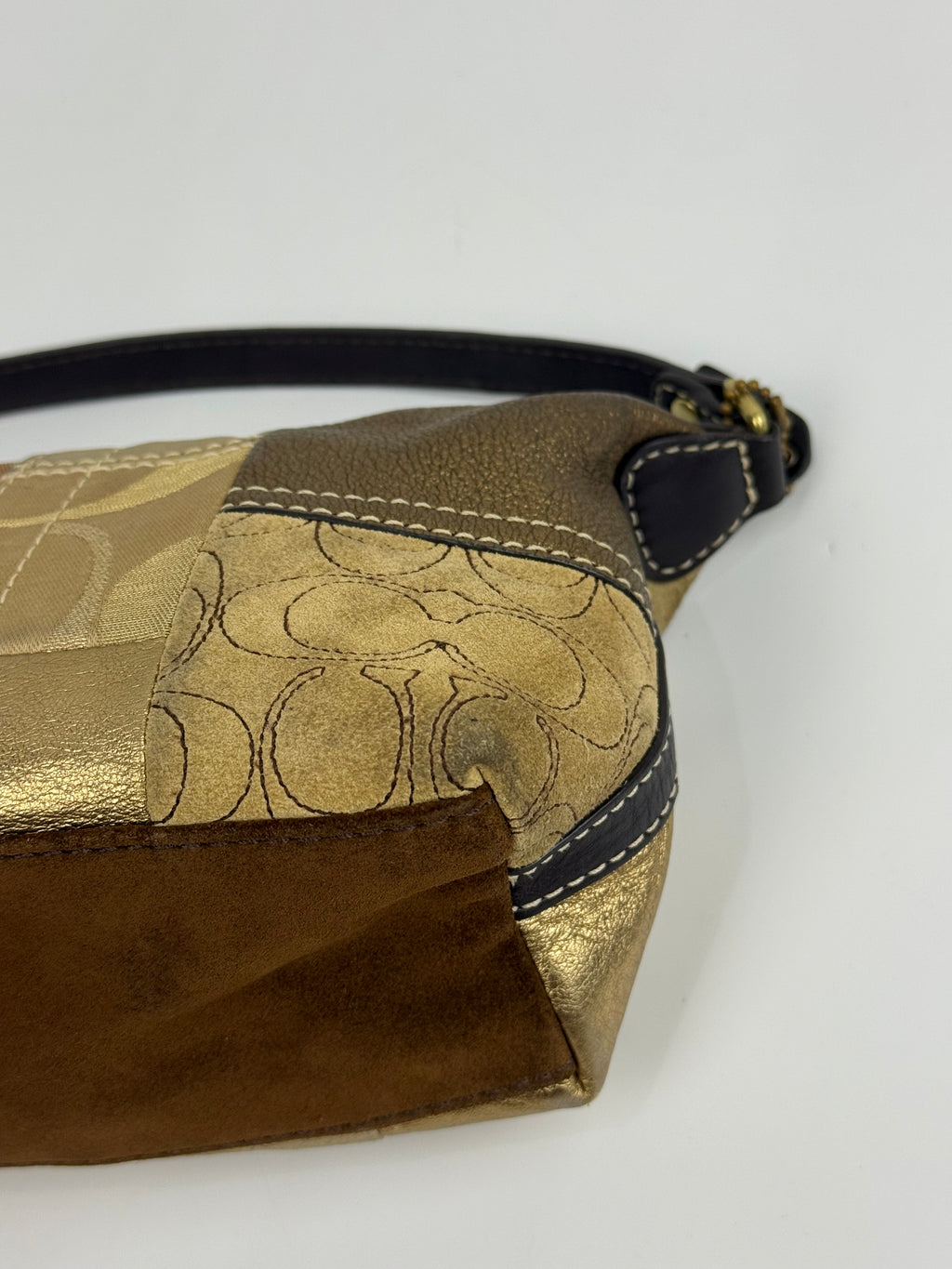 Vintage Coach Patchwork HandBag Multi Colour Patchwork Mini Handbag 00s Y2K