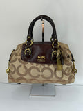 Vintage Beige Coach Optic Signature Madison Sabrina Satchel Bag 00s Coach Y2K Handbag