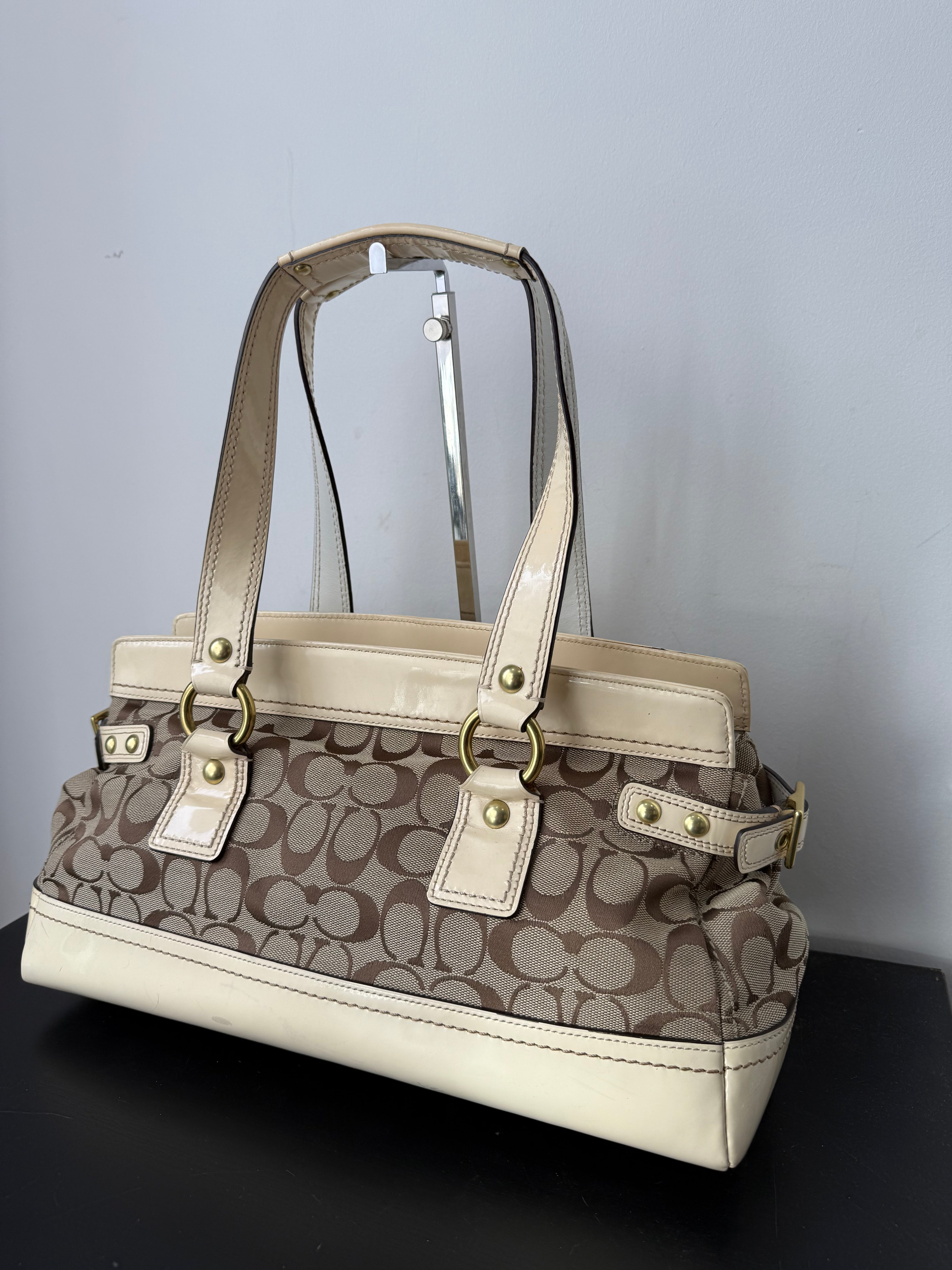 Rare Coach 65th Anniversary Legacy Bag Limited Edition Satchel Bag Enamel Leather Bag 00s Y2K HandBag