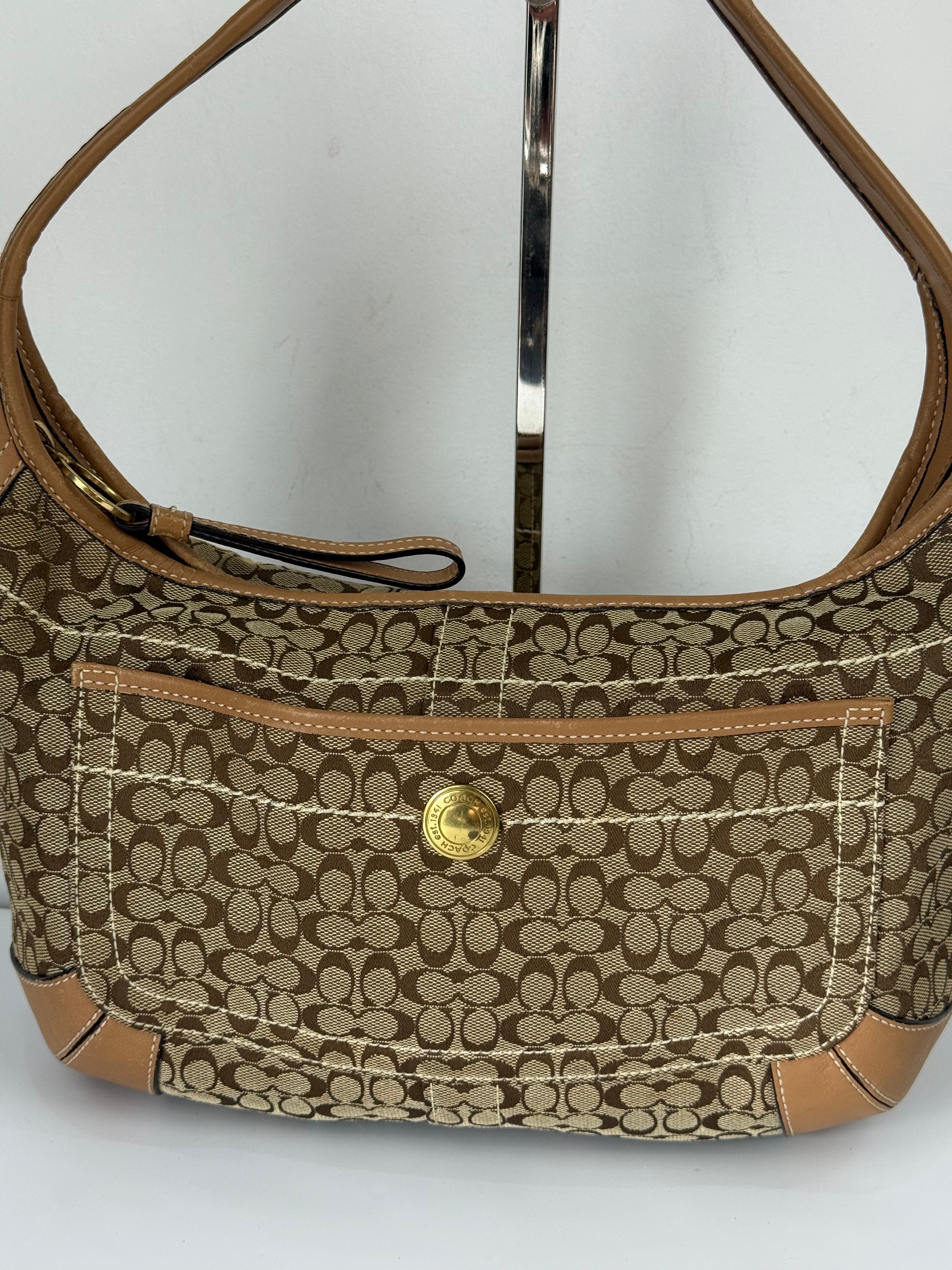 Vintage Coach Ergo Brown/Tan Bag Coach Signature Y2K HandBag