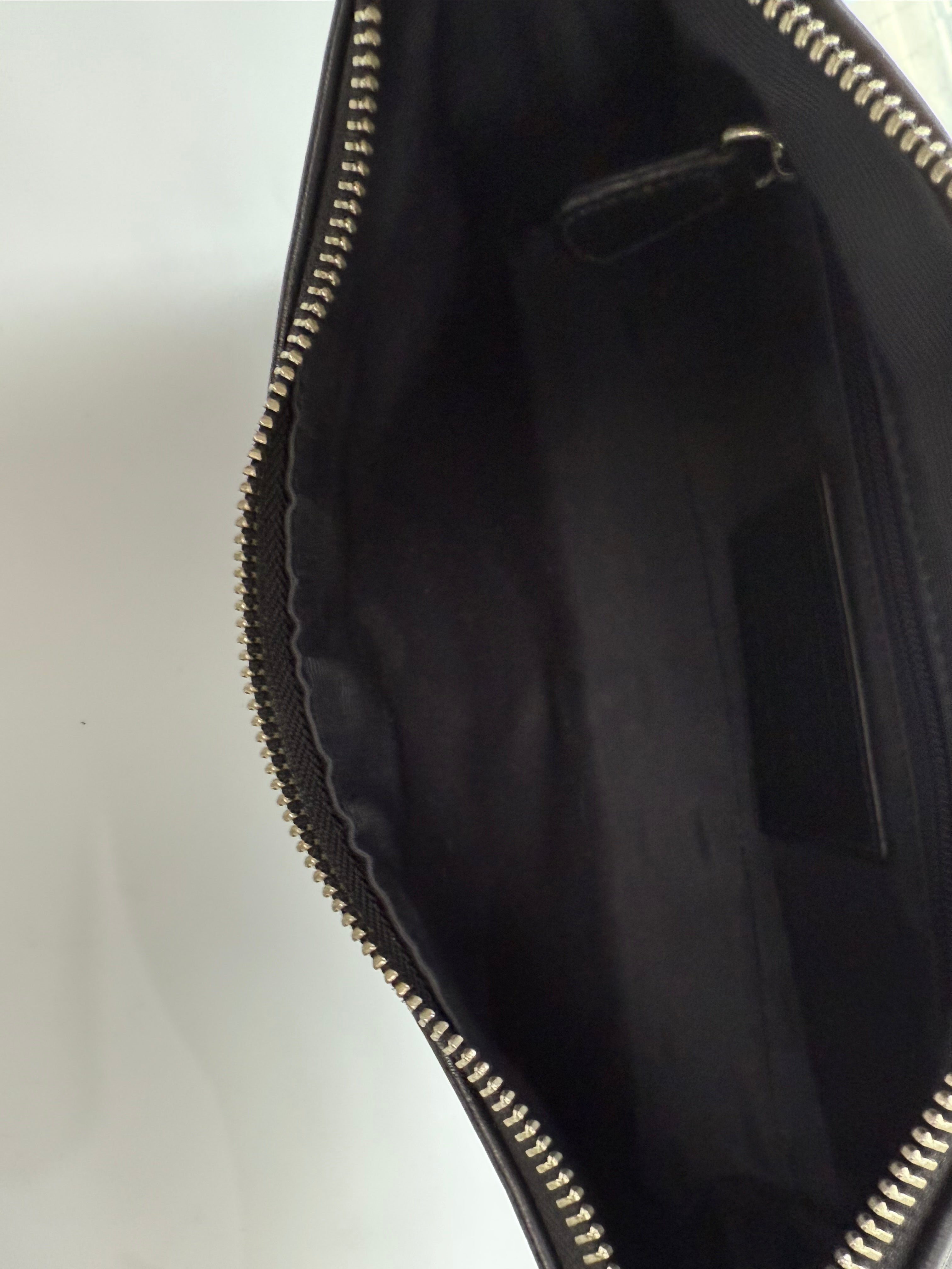 Vintage Coach Baguette East West Bag Black Signature Canvas Shoulder Bag Y2K