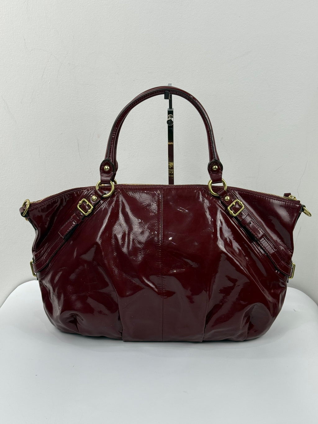 Vintage Coach Madison Red Patent Leather Bag Coach Leather Handbag 00s Y2K