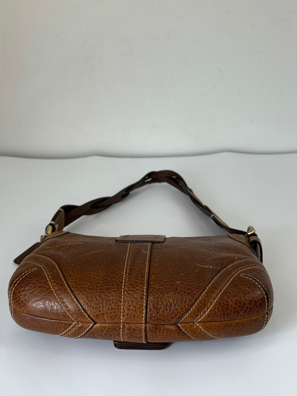 Vintage Coach Brown Soho Shoulder Bag Coach Calf Leather Handbag 00s Y2K