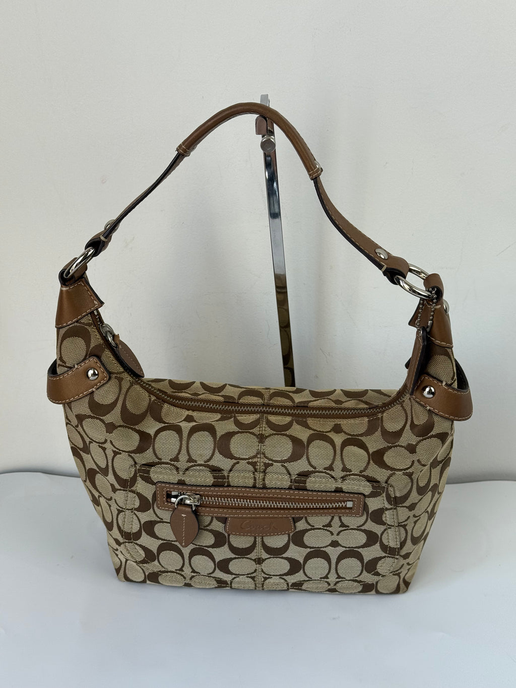 Vintage Coach Penelope Soho Hobo Bag Brown Signature Shoulder Bag 00s Y2K