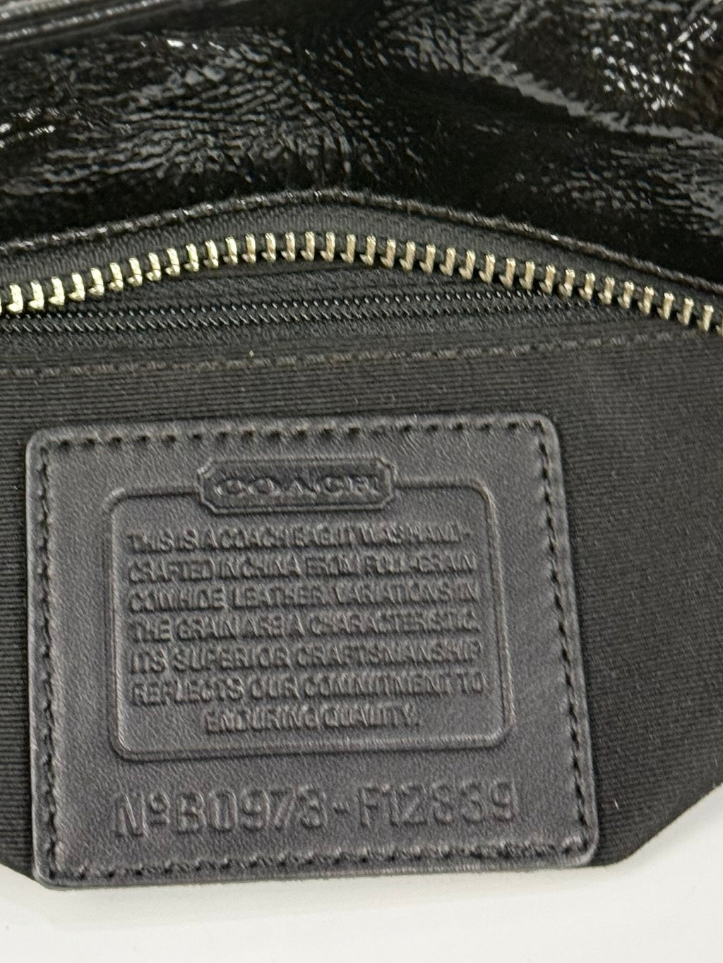 Vintage Coach East West Gallery Tote Bag Coach Black Patent Leather HandBag 00s Y2K