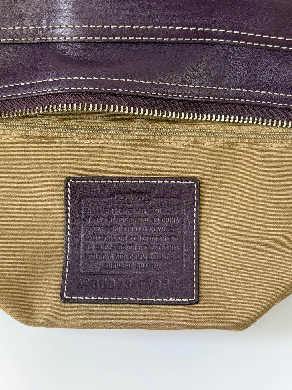 Vintage Coach Hampton Satchel Bag Purple Pebble Leather Shoulder Bag 00s Y2K
