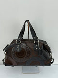 Vintage Coach Ashley Patchwork Satchel Bag Coach Black/Brown Y2K HandBag