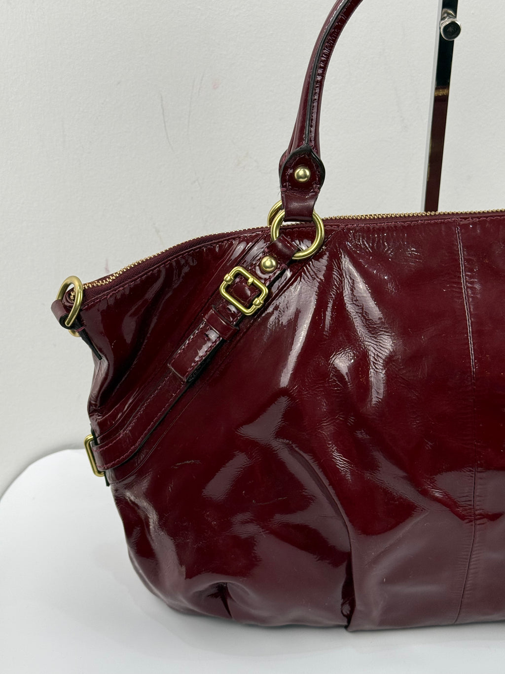 Vintage Coach Madison Red Patent Leather Bag Coach Leather Handbag 00s Y2K