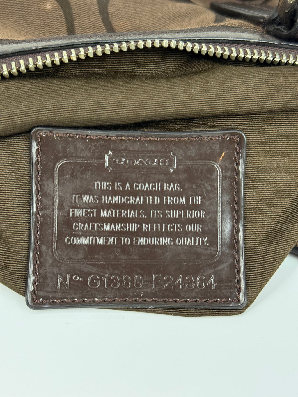 Vintage Coach Signature Stripe Pocket Satchel Bag Dark Brown Tote Bag Y2K