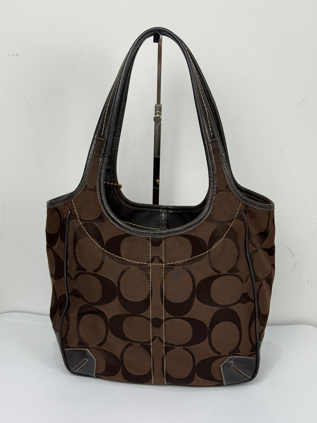 Vintage Coach Ergo Shoulder Bag Coach Dark Brown Signature Handbag 00s Y2K