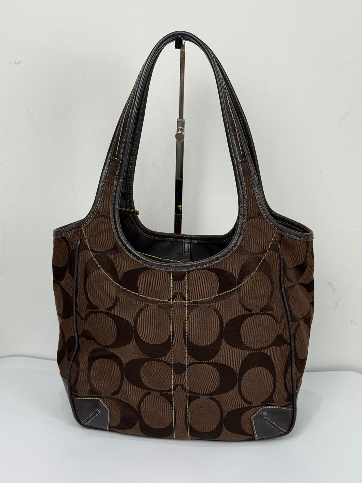 Vintage Coach Ergo Shoulder Bag Coach Dark Brown Signature Handbag 00s Y2K