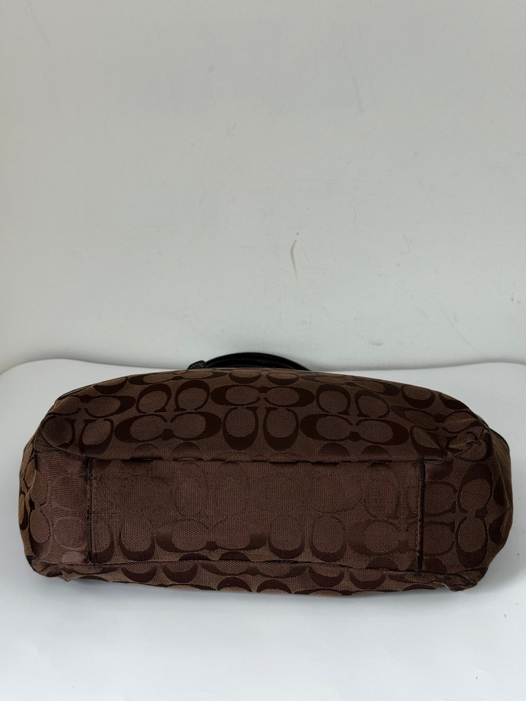 Vintage Coach Gallery East West Tote Bag Coach Dark Brown Signature Y2K Handbag