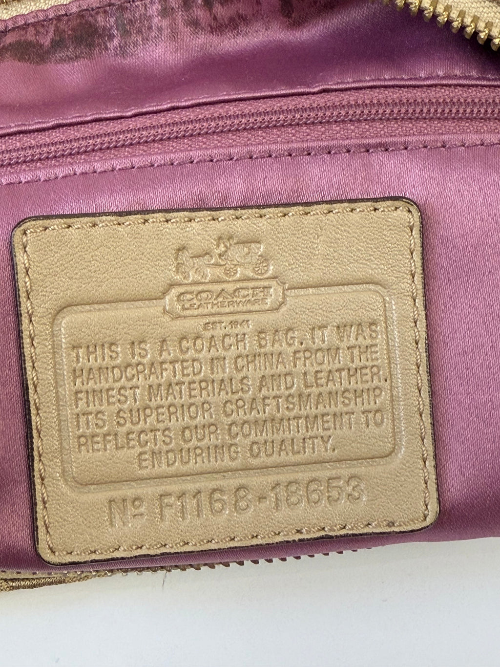 Vintage Coach Signature Madison Maggie Hobo 2 Way Bag Brown & Beige Shoulder Bag 00s Y2K
