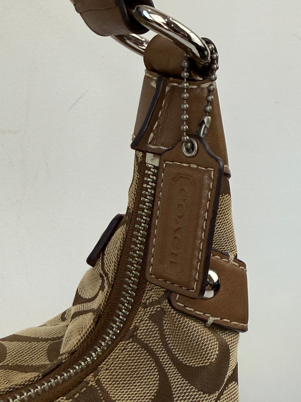 Vintage Coach Penelope Soho Hobo Bag Brown Signature Shoulder Bag 00s Y2K