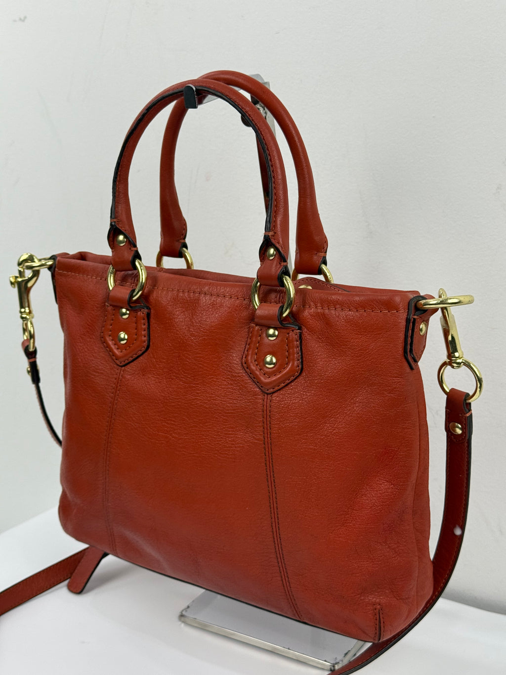 Vintage Coach Ashley Mini Tote Bag with Straps Red Coach Mini Handbag 00s Y2K