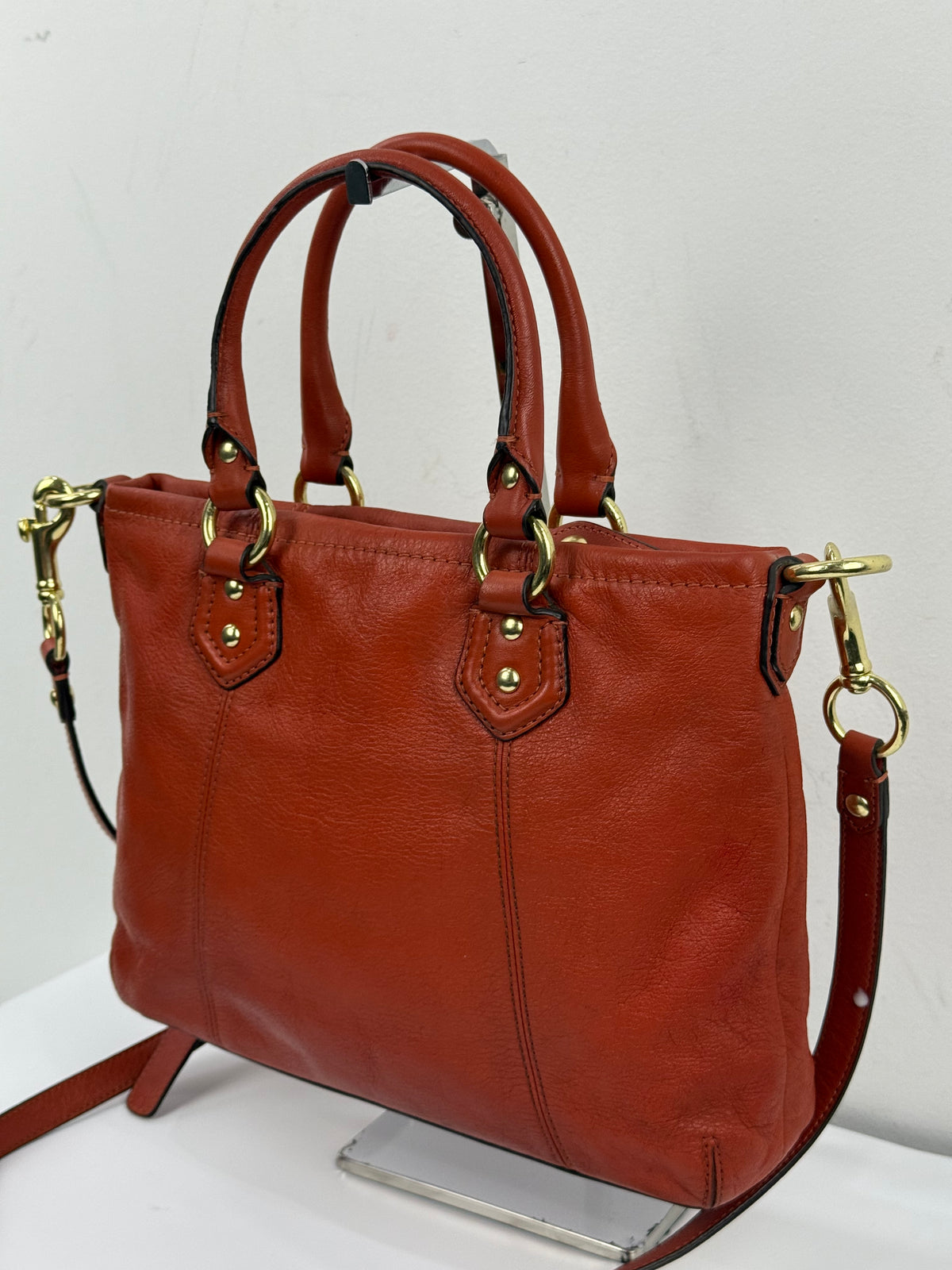 Vintage Coach Ashley Mini Tote Bag with Straps Red Coach Mini Handbag 00s Y2K