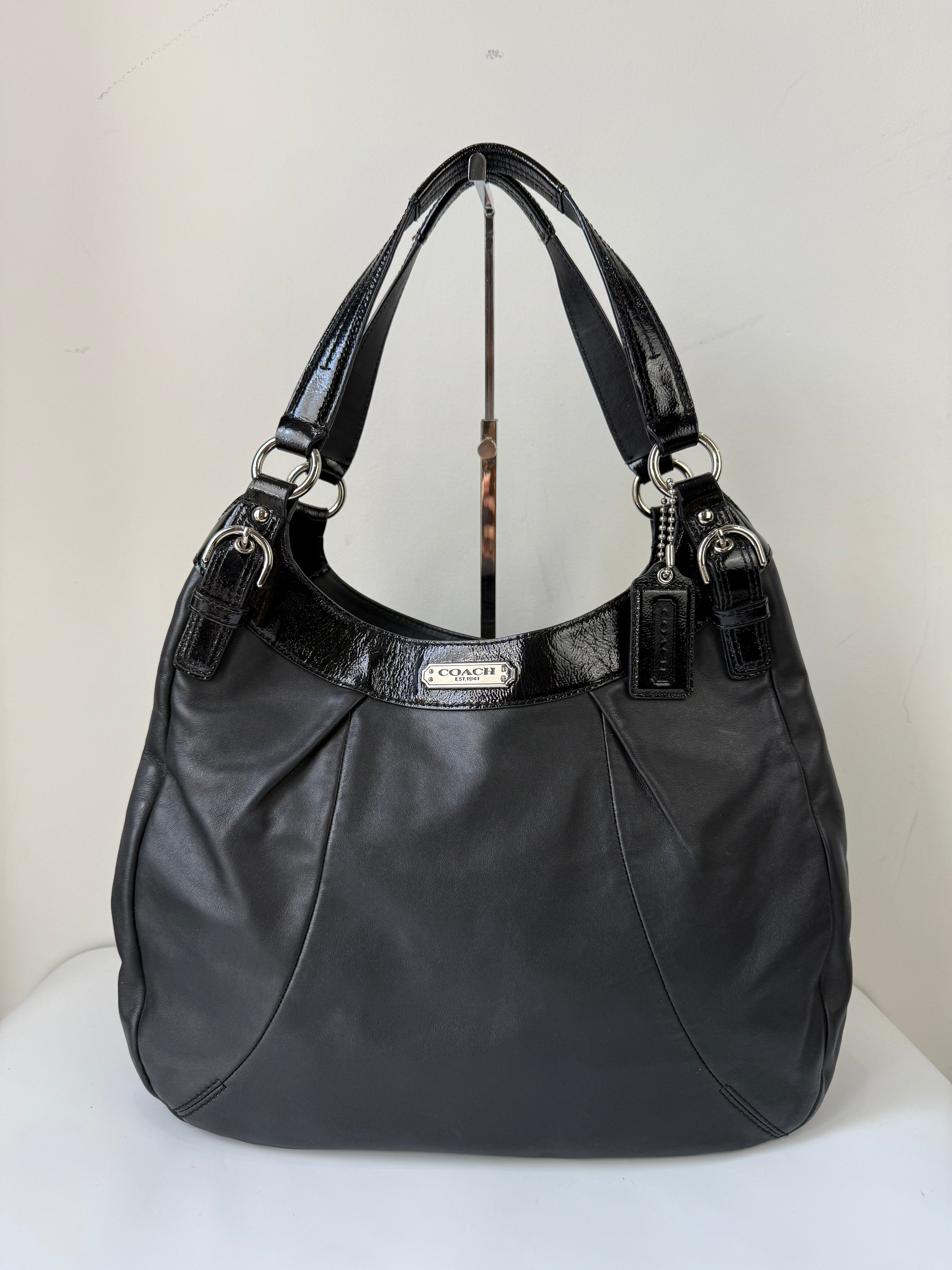 Vintage Coach Soho Hobo Bag Coach Black Leather Shoulder Bag 00s Y2K