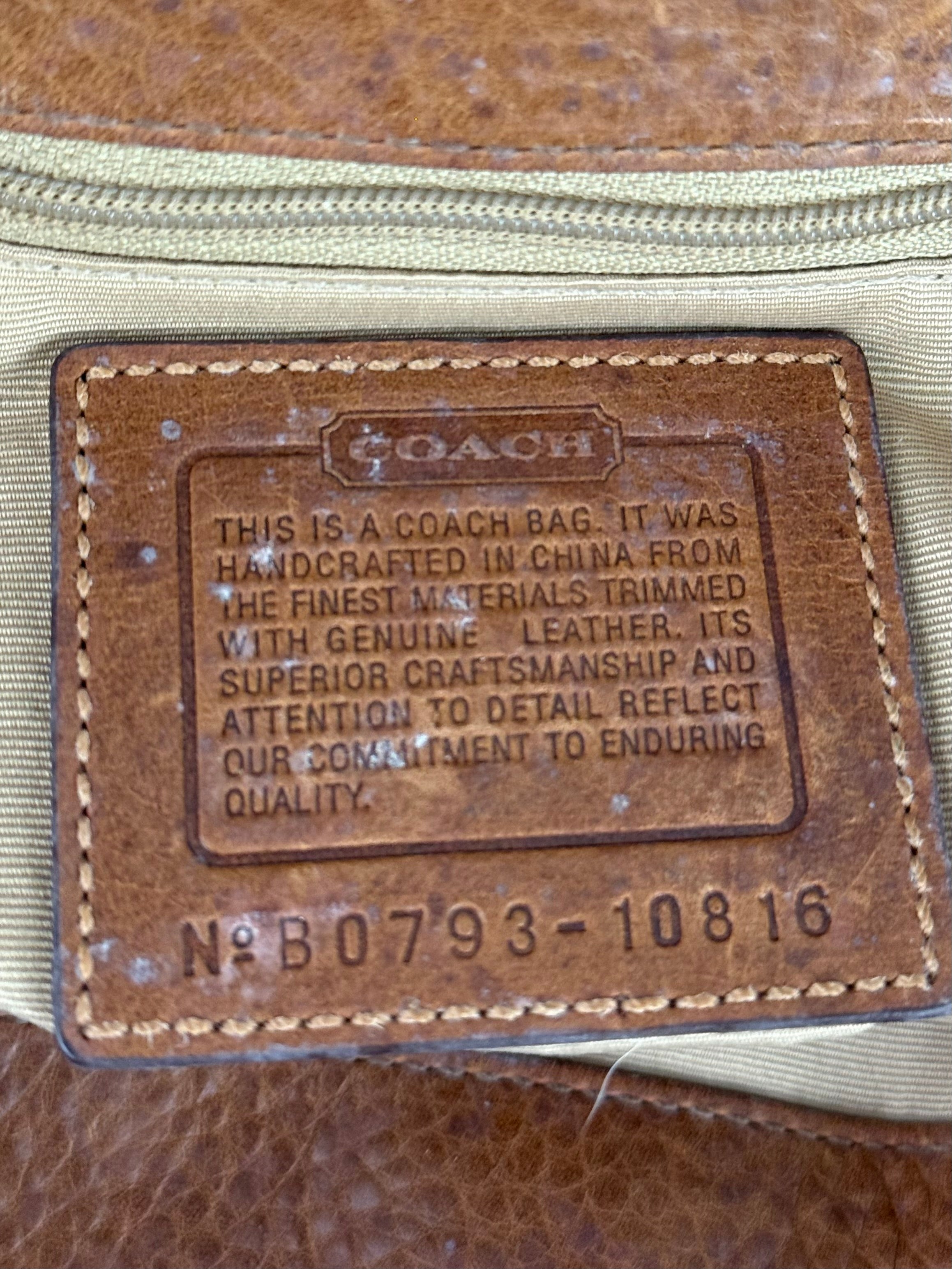 Vintage Coach Brown/Beige Patchwork TurnLock Handbag Coach Y2K Leather Bag