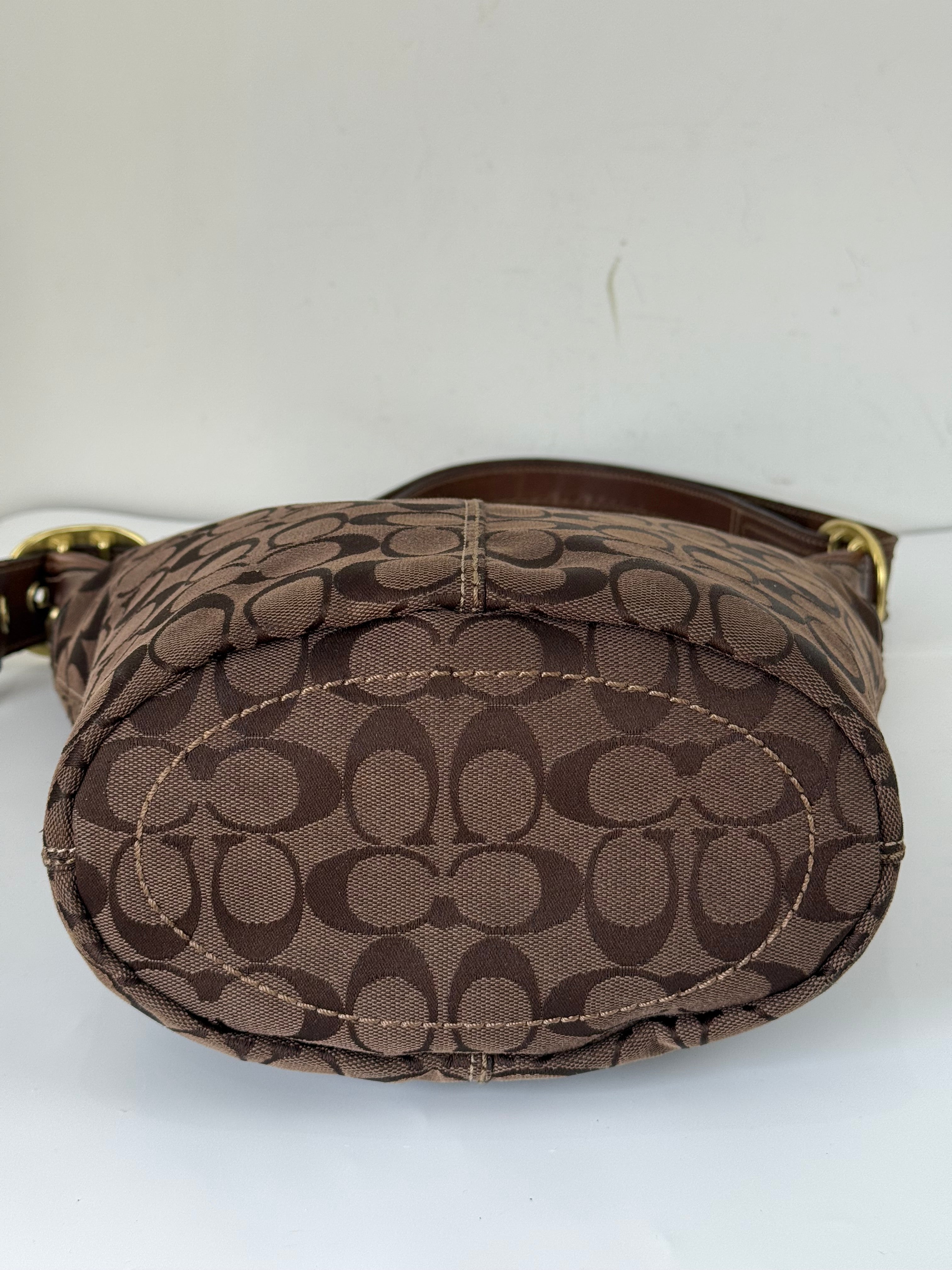 Vintage Coach Bleecker Brown Bucket Bag Coach Signature Y2K Shoulder Bag