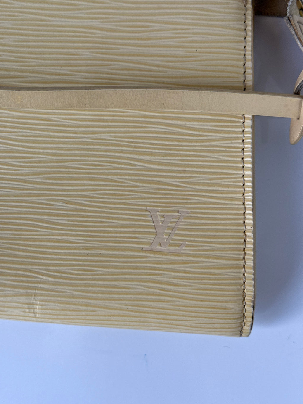 Vintage Louis Vuitton Pochette Bag Louis Vuitton Yellow Pouch Leather Handbag 00s Y2K