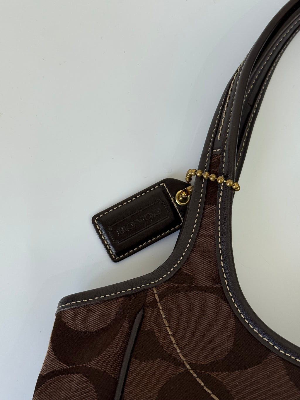 Vintage Coach Brown Ergo Shoulder Bag Coach Signature Handbag 00s Y2K
