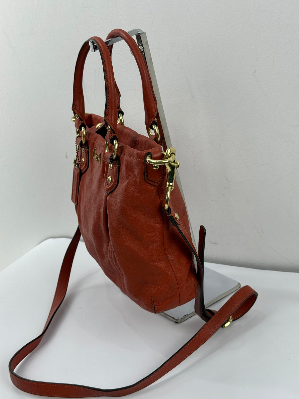 Vintage Coach Ashley Mini Tote Bag with Straps Red Coach Mini Handbag 00s Y2K