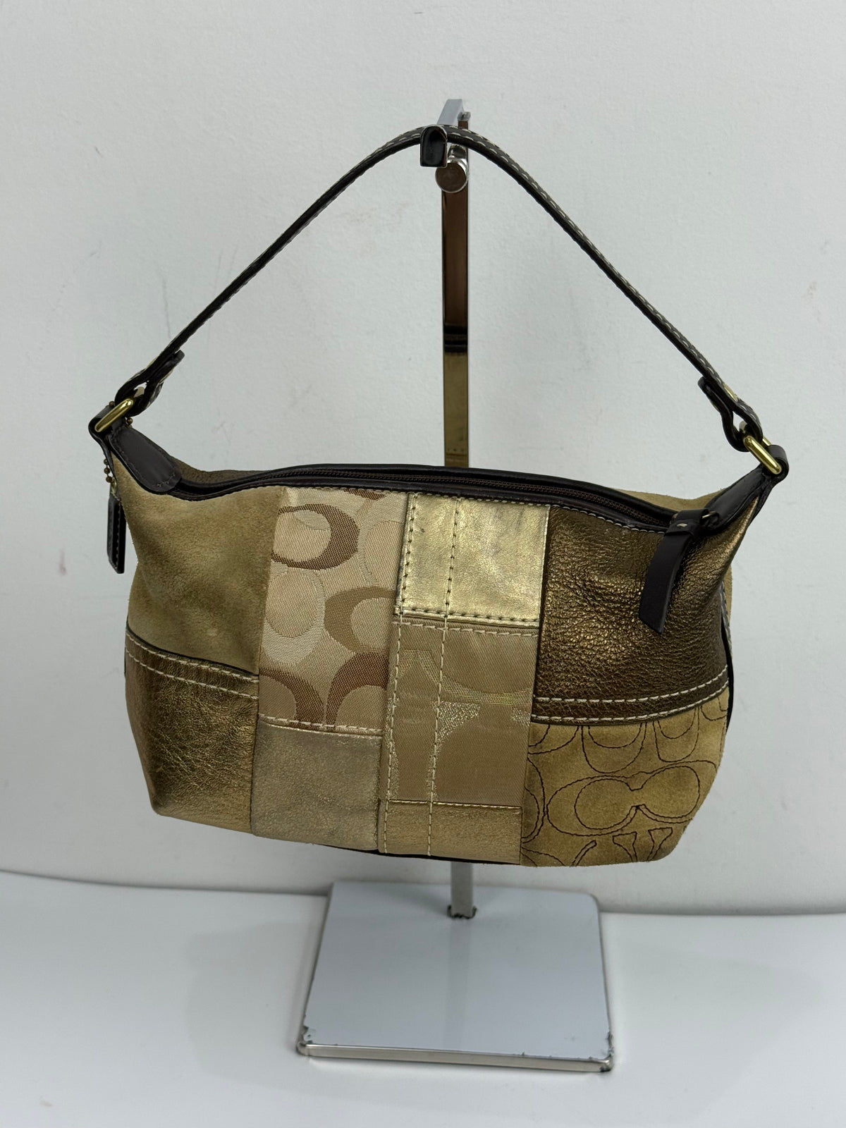 Vintage Coach Patchwork HandBag Multi Colour Patchwork Mini Handbag 00s Y2K