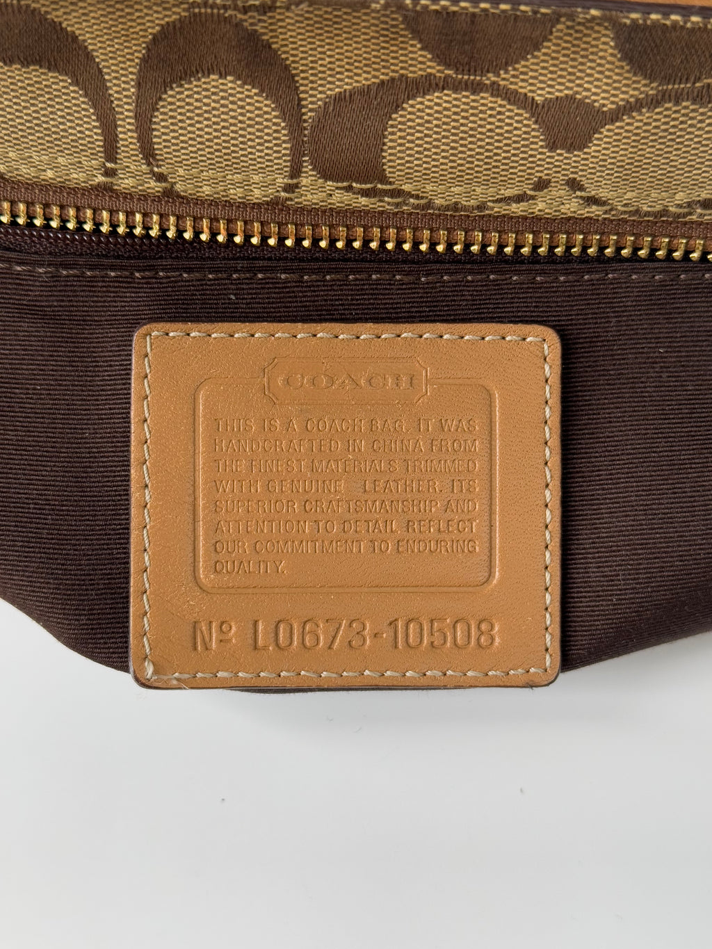 Vintage Coach Hampton Signature Tote Bag Brown & Beige Coach Canvas HandBag 00s Y2K