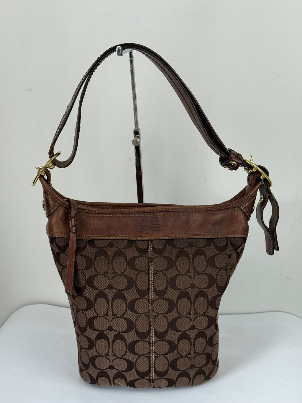 Vintage Coach Bleecker Brown Bucket Bag Coach Signature Y2K Shoulder Bag