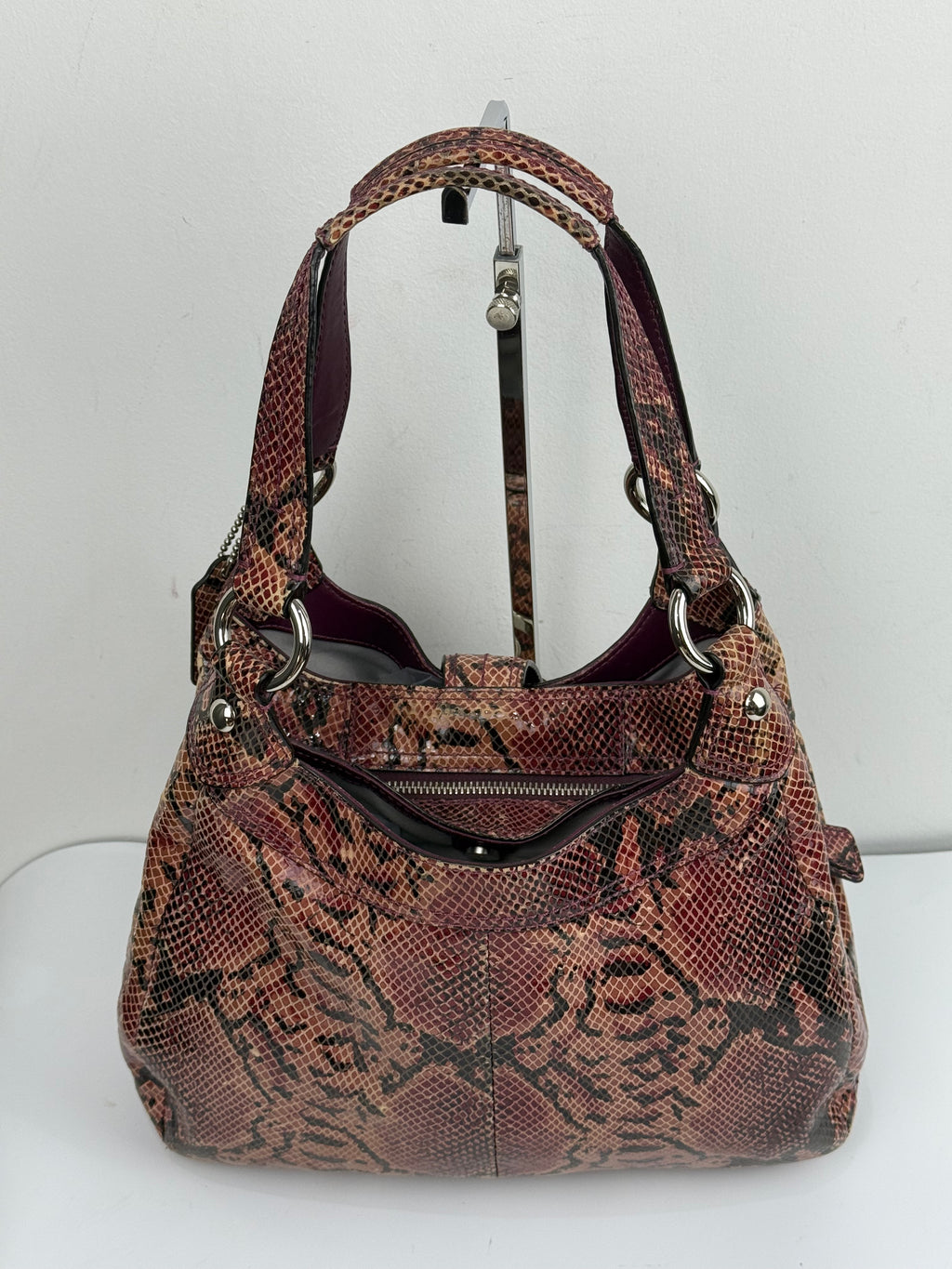 Vintage Coach Soho Lynn Python Inspired Leather Bag Hobo Bag 00s Y2K