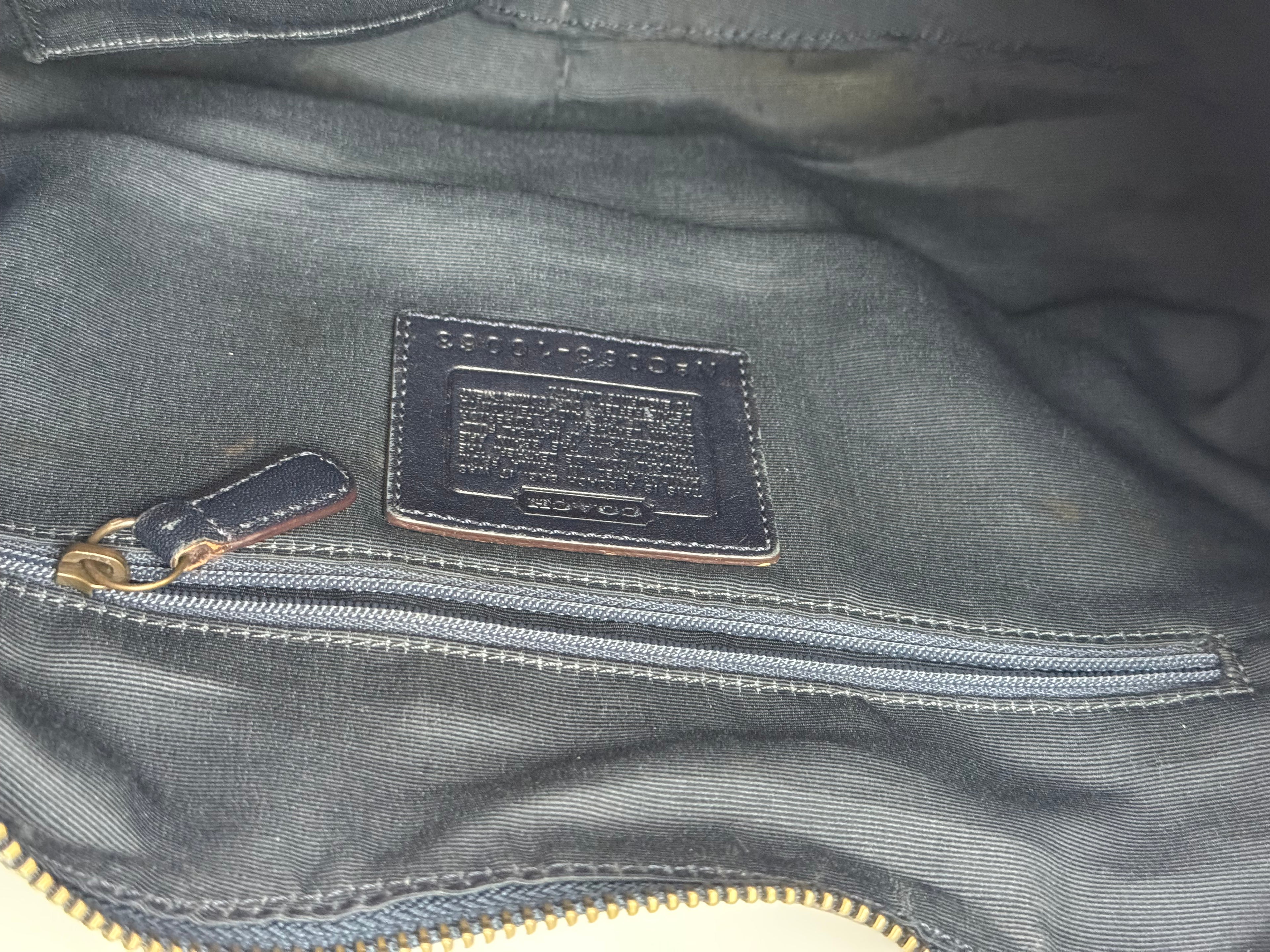 Vintage Coach Mia Studded Hobo Bag Coach Blue Leather Y2K HandBag